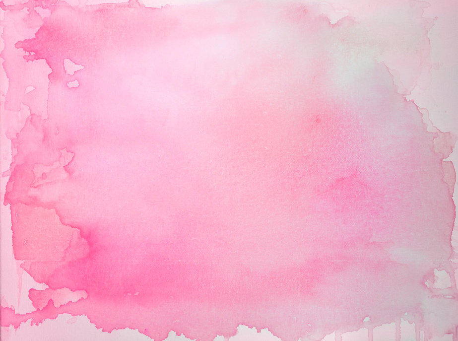Pink watercolor background on canvas